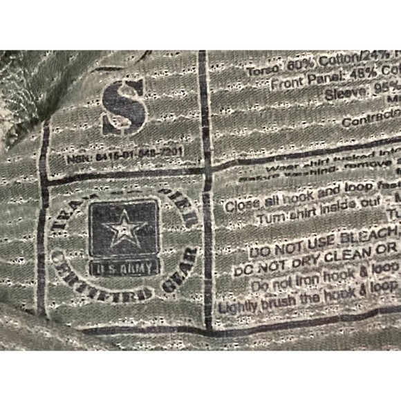 U.S. Army Combat Shirt - Desert Camo Flame Resistant Long-Sleeve SIZE Small ACS - Picture 6 of 7